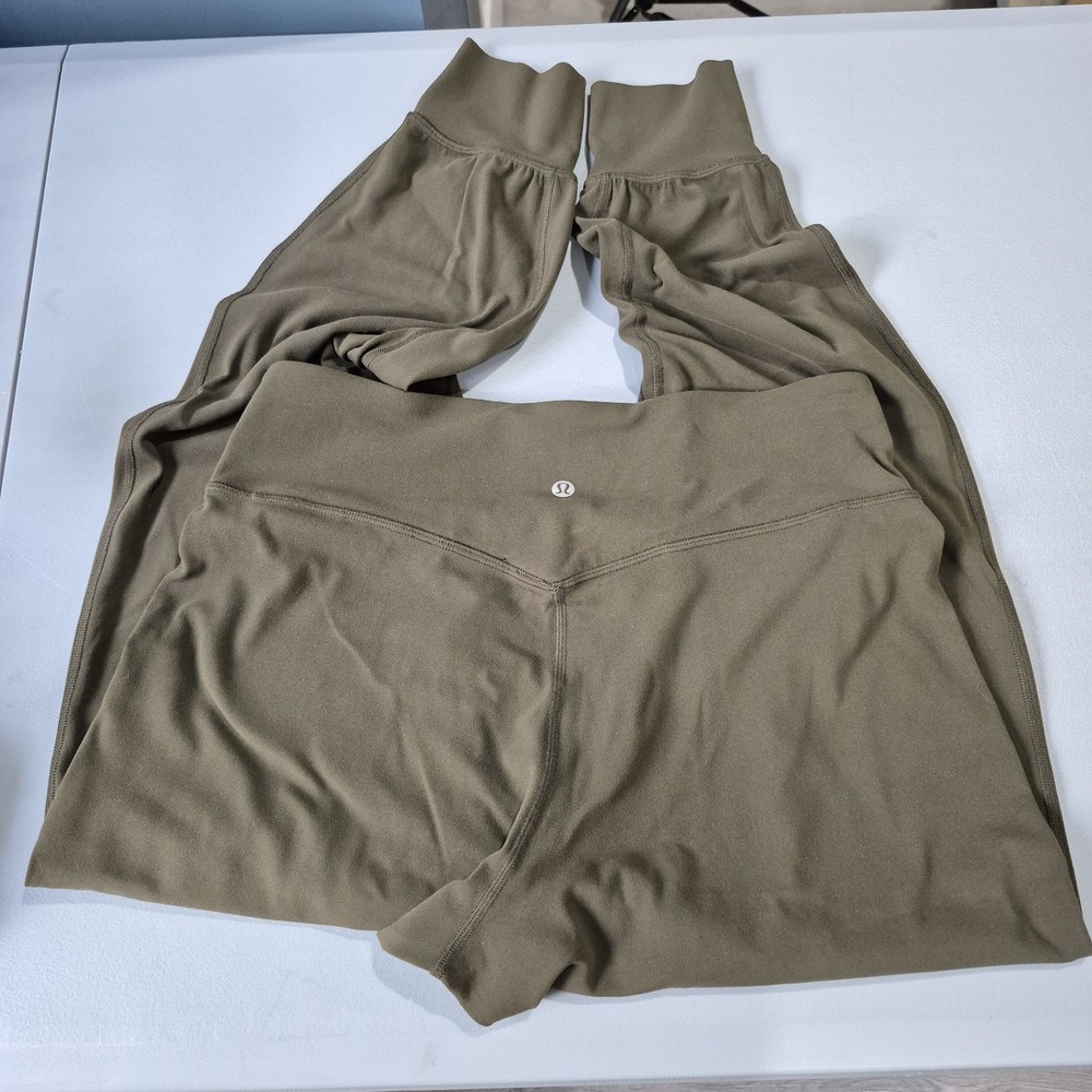 Lululemon Joggers Womens‎ 10 Dark Olive Green Align High Rise 28" Yoga Lounge